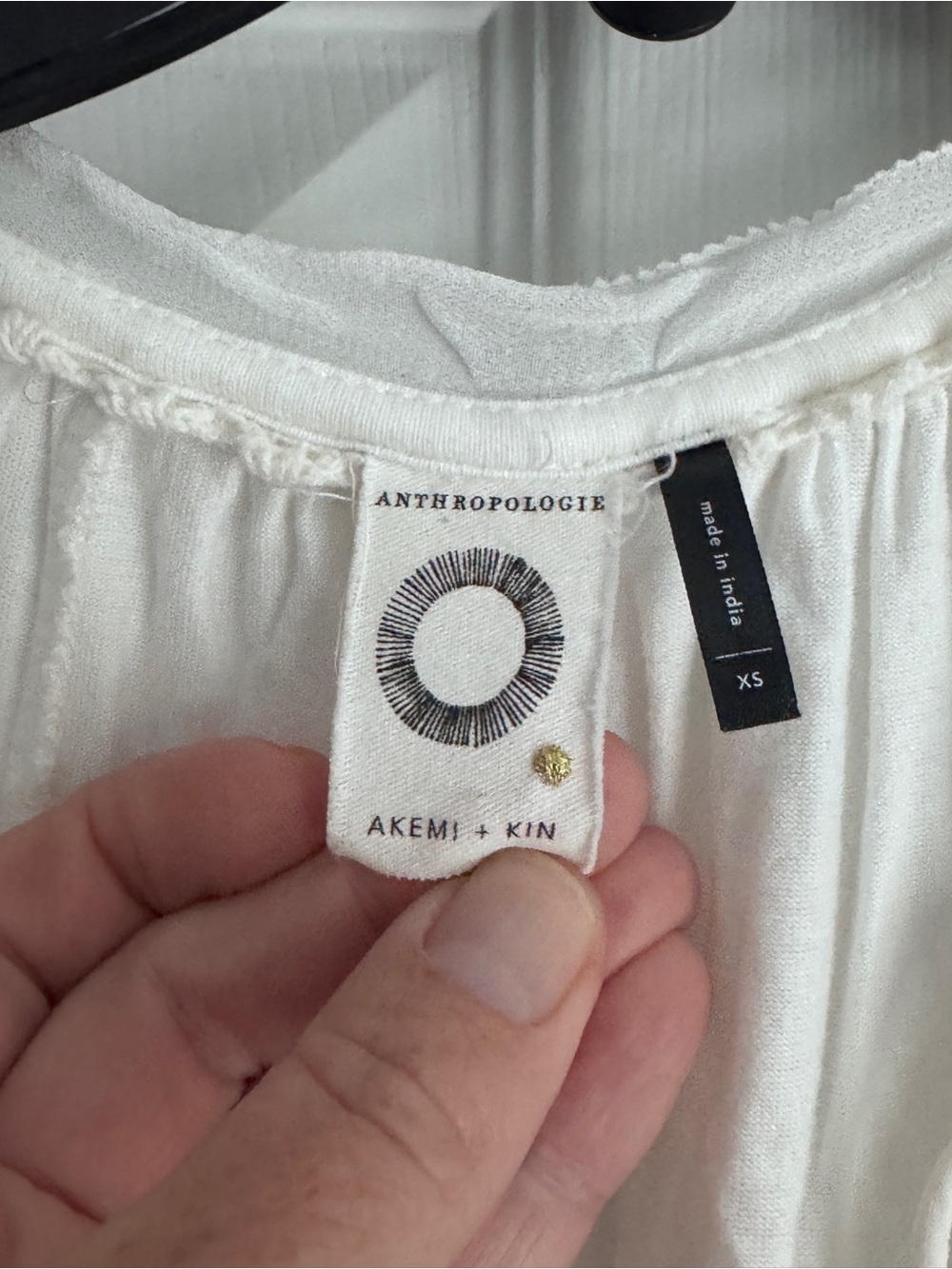 Anthropologie Akemi + Kin Chelsey Embroidered Boho-Chic Tank Top, Peasant Tank - Picture 2 of 14